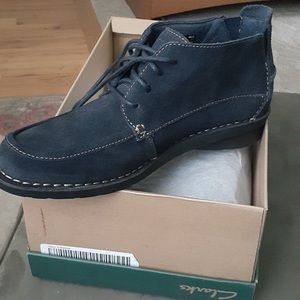 Clark’s suede booties